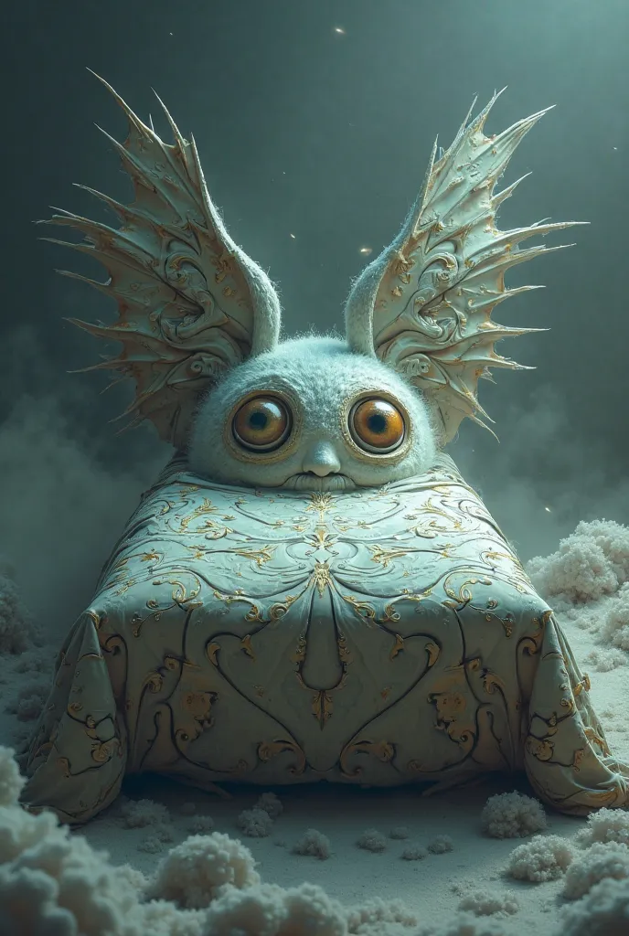 Bed with eyes with wings