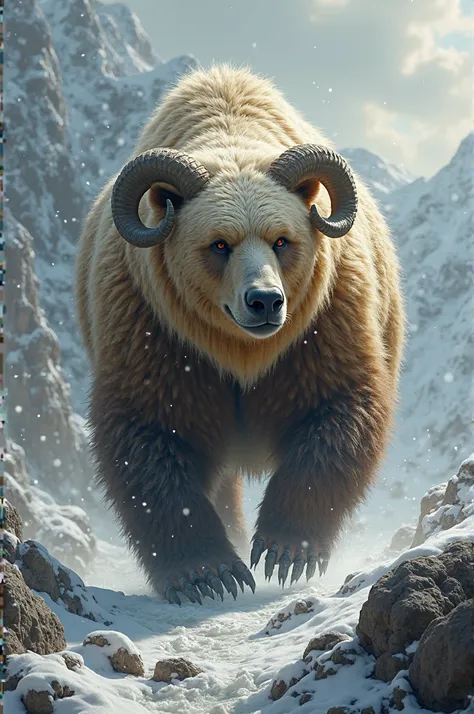 Make a cross between a grizzly bear and a sheep