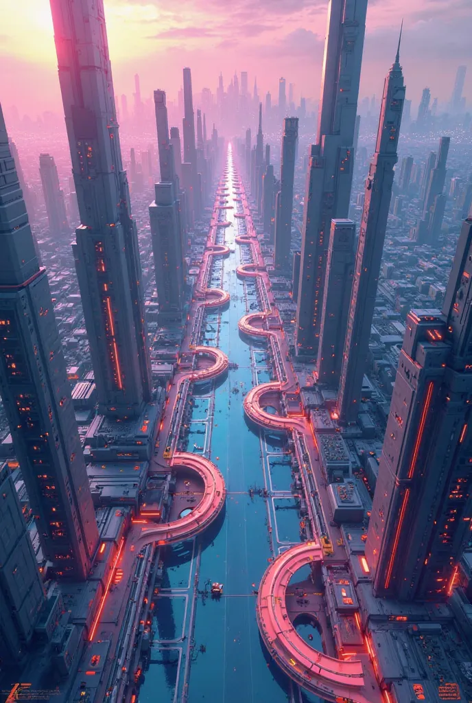 I need an entire city in geometric shape the houses the streets everything in geometric shape but in animation