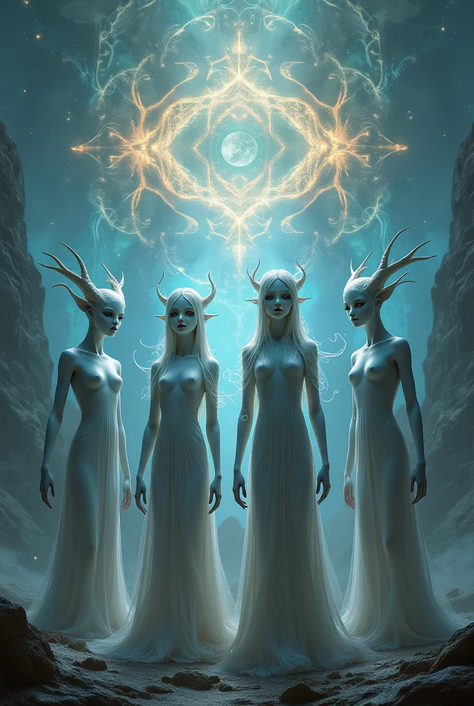 Illustration, VFX, realistic, Fantasy, 4 heads with dizzy effect