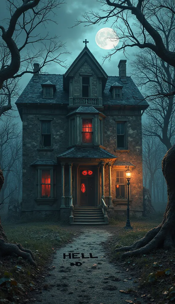 "A decrepit, fog-shrouded mansion looms in the shadows of Blackwood Forest. The gnarled trees twist like skeletal hands, their b...