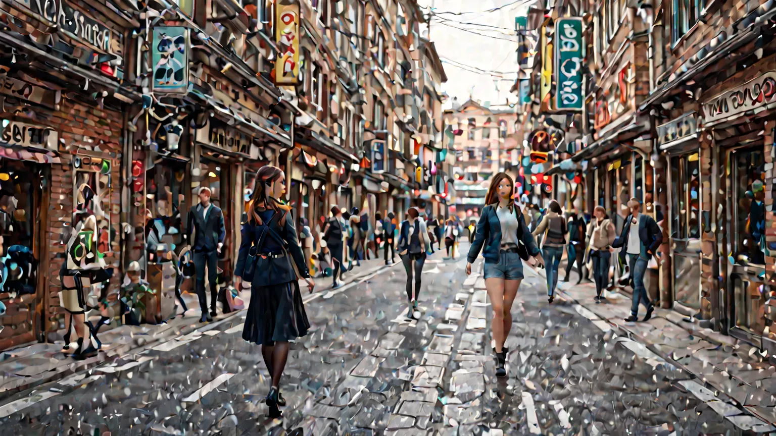 Image Prompt: A bustling urban street with people of different ages walking in the background, illustrating that stroke can affe...