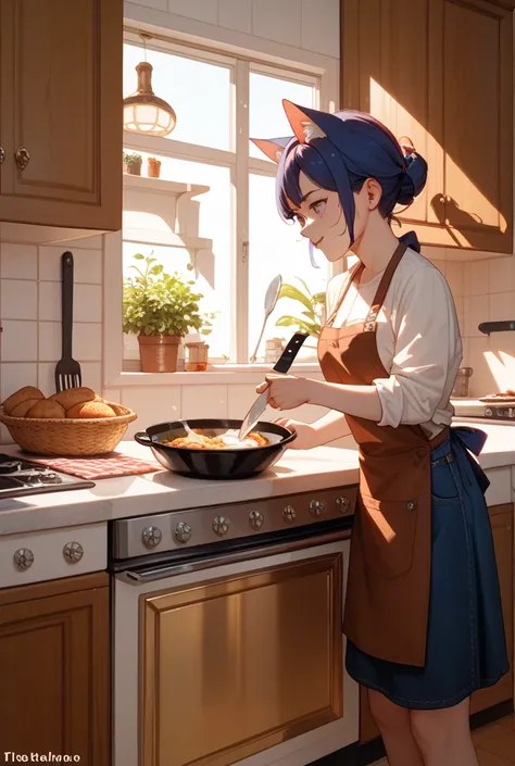 1. 【title & Opening】
• title画面:「Cooking Cat Mike's Chicken Battle!」
• Background is Kitchen。Cat Silhouette Holding a Kitchen K...