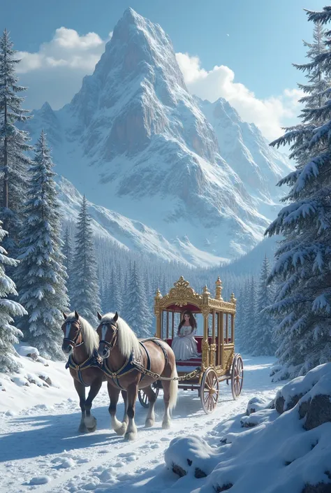 Ice Mountain Forest Princess Carriage