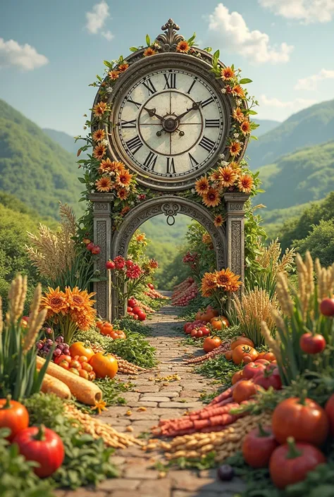 It is a sign of time or hour and all are agricultural crops