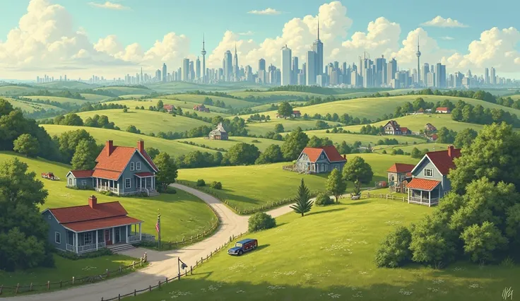 generate image of a rural community in toronto canada
