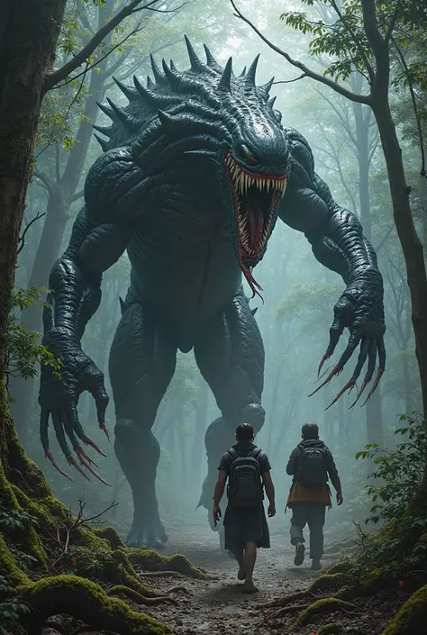Venom is helping people lost in the forest.