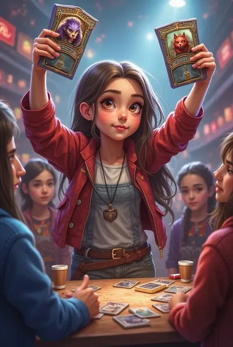 The girl who beat the red wolves in a trading card game