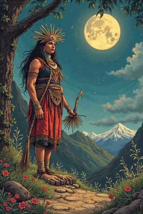 The shaman told her that Pachamama had taken her son as punishment for hunting so many animals without thanking {x} is a comic a...
