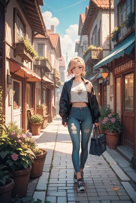 Walking on a five-line score
