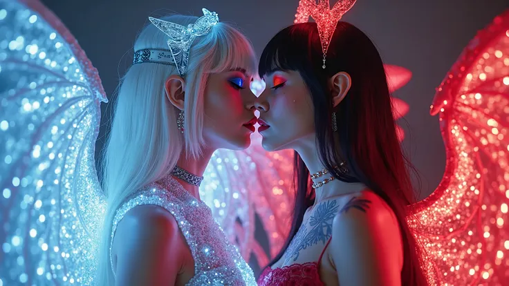 (duas lindas garotas sensuais e erotic , taken from anime to real life, one girl is a good (feminine fusion with crystal diamond...