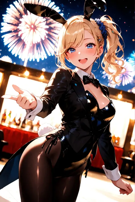 masterpiece,best quality,absurdres,beautiful pretty cute small face,1girl,shiny_skin,blonde hair,blue eyes,Side ponytail,hair sc...