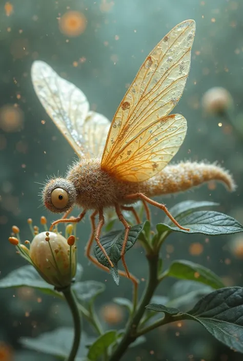 Make fly mixed with a flower