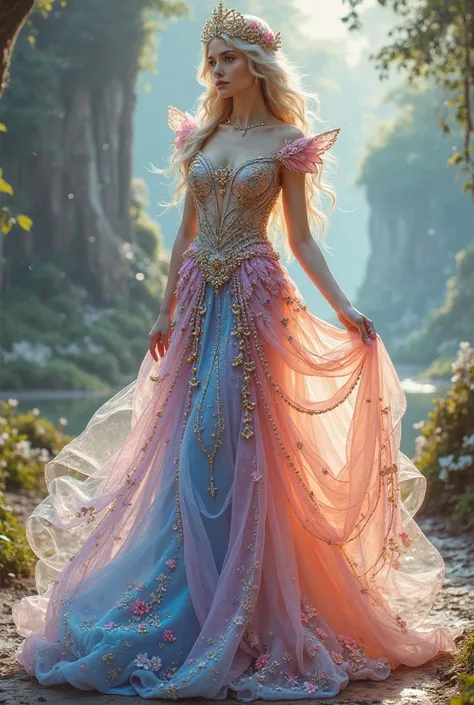 Princess flaunting ethereal unique design and color 