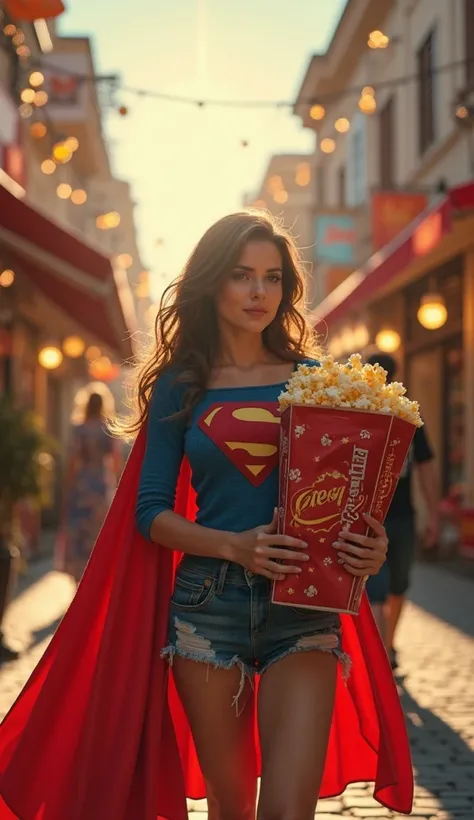 Superman and Batman in lego art, nightThis is an 8K ultra-realistic, highly detailed, multi-scene cinematic image featuring a st...