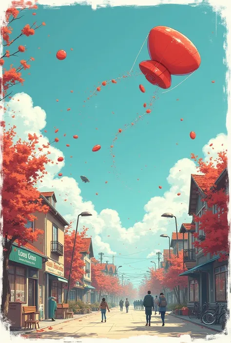 ### **comic title**:《patients under the sun to fly red red kites》
---
**Cover**:
Vision:拟人化的erythrocyte"Little oxygen"and urea...
