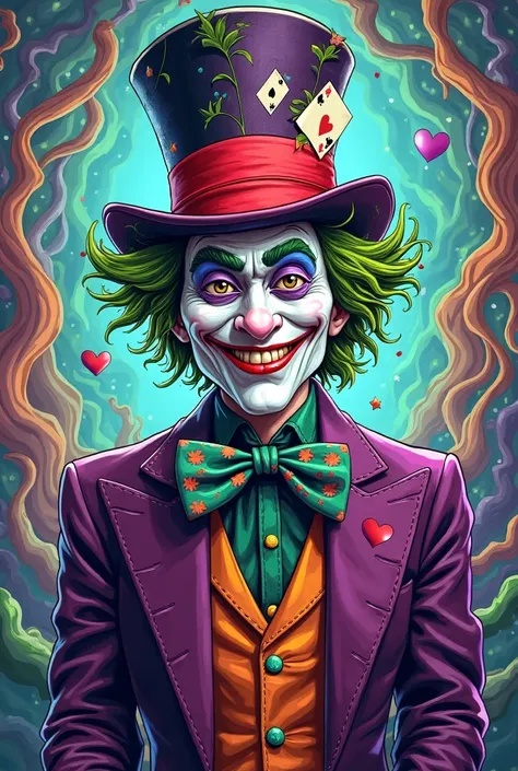 Mad hatter
Cartoon joker style mad hatter