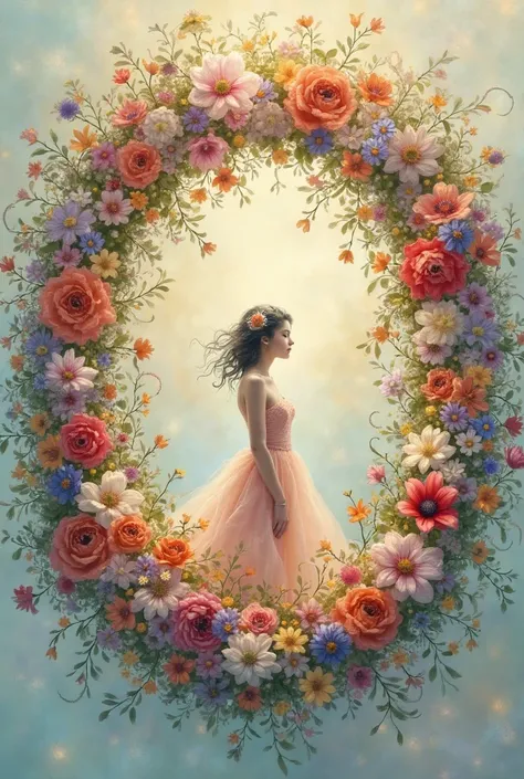 comtorno de flores