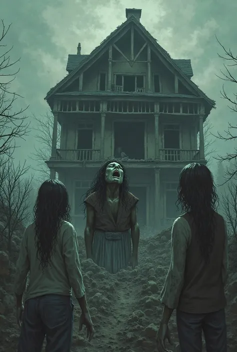 People crying slimy saw the house unfinished