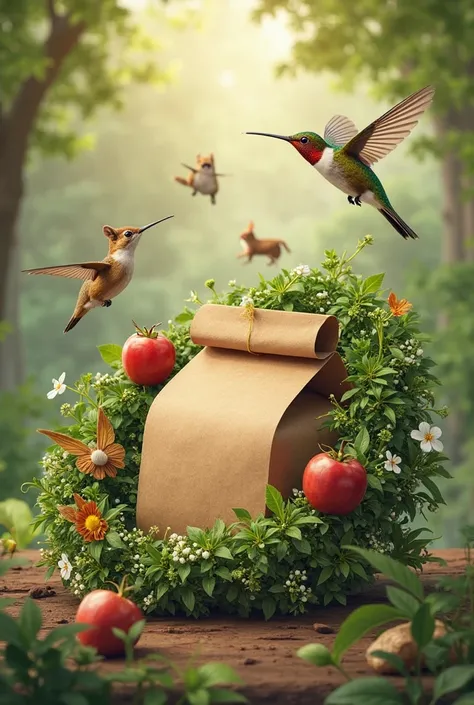 Create an image for a magazine cover "Brand's eco-friendly packaging for food products by replacing recycled cardboard icopor, ...