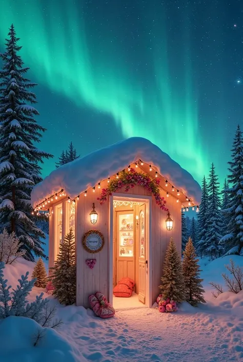 Generated an outdoor photo booth with an aurora sky theme that cover with diy decoration and the slogan is “life is like a dream...