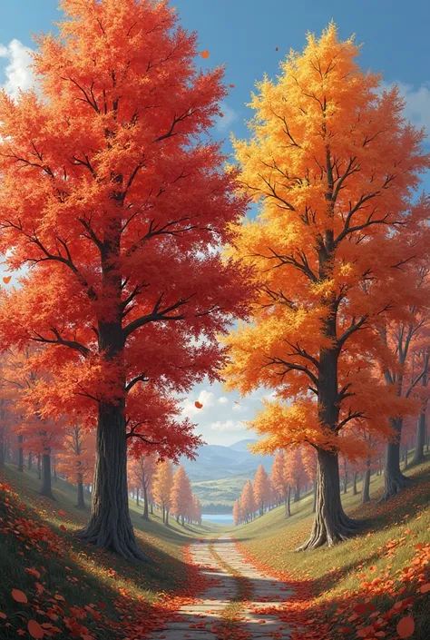 Maple leaf trees