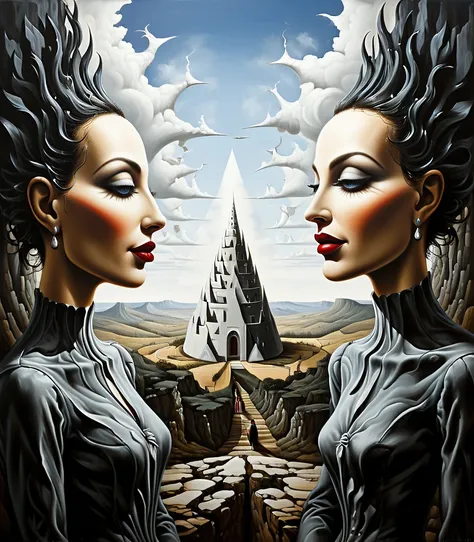 Cubist artwork in the style of Rafal Olbinski,Rafal Olbinski style, (Arte de Josef Capek:0. (Alan Kenny:1.0) , pintura, fascinat...
