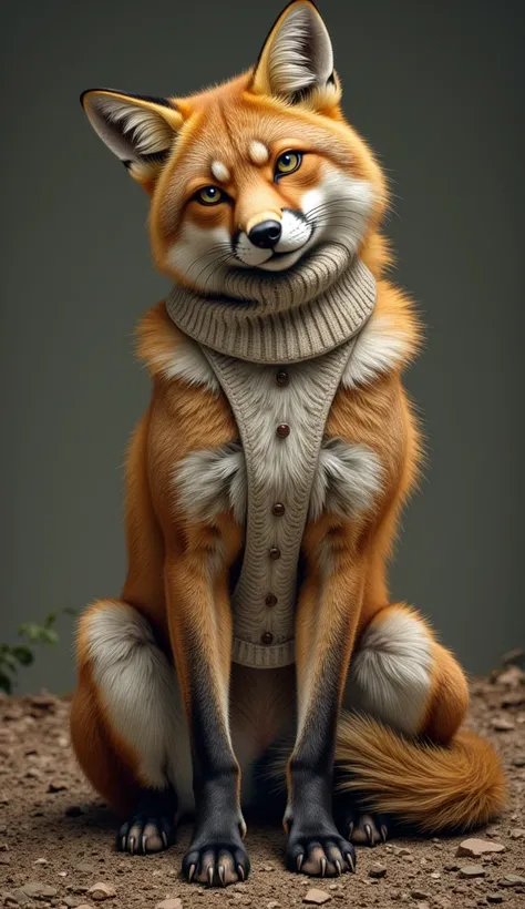 A beautiful fox with 9 tails, mulher, humanoide, sexy, atraentes, sedutora, seios grandes, full lips, she is on all fours, seio...