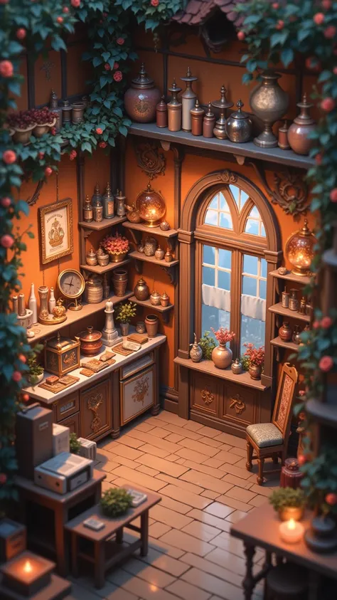 Tiny Store,Miniature Shop,Dream Little Shop,Charming Interior,Exquisite Interior,Fine Details,Rich Colors,warm atmosphere,Enchan...