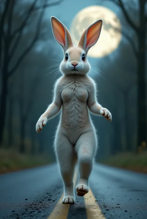 Realistic Mischievous Female Rabbits Personified、person walking upright rabbit、Ultra-detailed、top quality、8k、high resolution、mas...