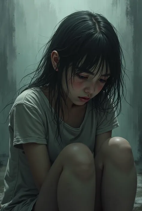 an image that represents hopelessness but that the person is a girl