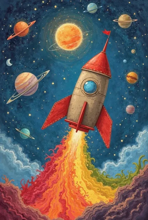 Theme: Colors and Space
Plot: A builds a cardboard rocket that magically launches to a rainbow planet. Each color band is a dif...