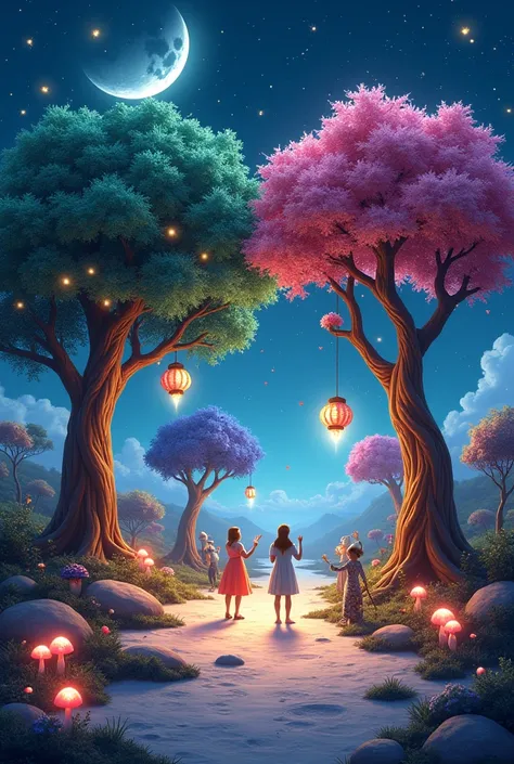 Create a tree party on the Moon