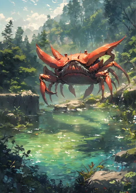 nature and water , big crab creature, 1