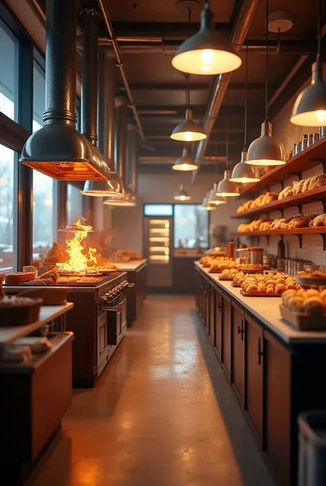 Exhaust fans should be installed in areas of excessive heat (ovens , cooking ). In a bakery
