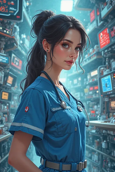 Create a cool cover of background related to tca who is a nursing assistant be very original