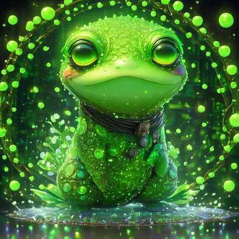 toad, Gamabunta, Gamakichi, Fukasaku, pepe, A detailed depiction of the shiki fuujin seal in a digital matrix environment, with ...