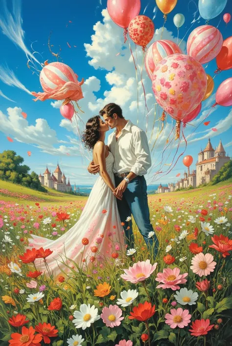 Candy Land ,Man and woman,Lovers ,Kiss in the Wind ,Fantastic,Fantastic,Fun,Magical Colors, Vibrant atmosphere,Magic Garden,Lush...