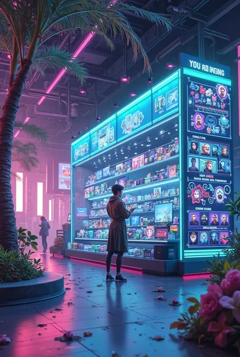 Add the name of the store and add icons of digital items