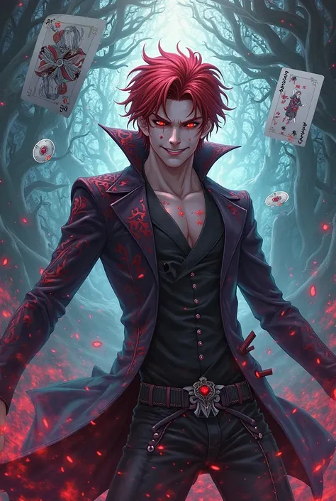 Faça um wallpaper dos personagem Hisoka de Hunter c Hunter