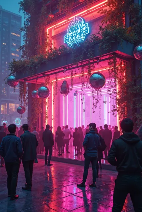 Nightclub exterior disco decoration
