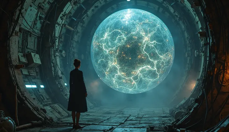 Title: The Bioorganic Sphere and First Contact
Prompt:
A mysterious, pulsating, bioorganic sphere floats in a dark, metallic ca...