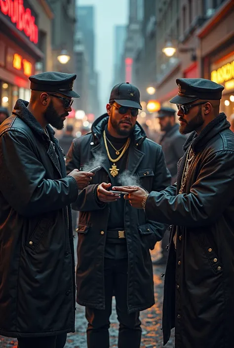 London gangstas with Money smoking weed talking on phone