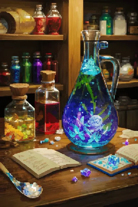 Potion bottle，alchemy，Alchemy Pot，Alchemy Wooden Spoon，crystal，Glass，Glass瓶，Herb，Philosopher&#39;s Stone，Magic Lamp，Kraft Paper，...