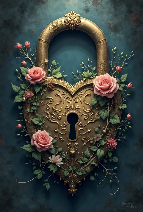 Make a cover for me with a lock in the background, It says “Beauty and the Beast” 