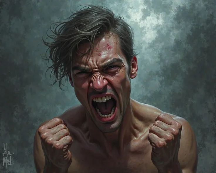 Make an image of a person feeling angry