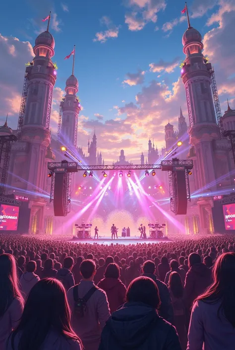 Make me an animated background of a concert
