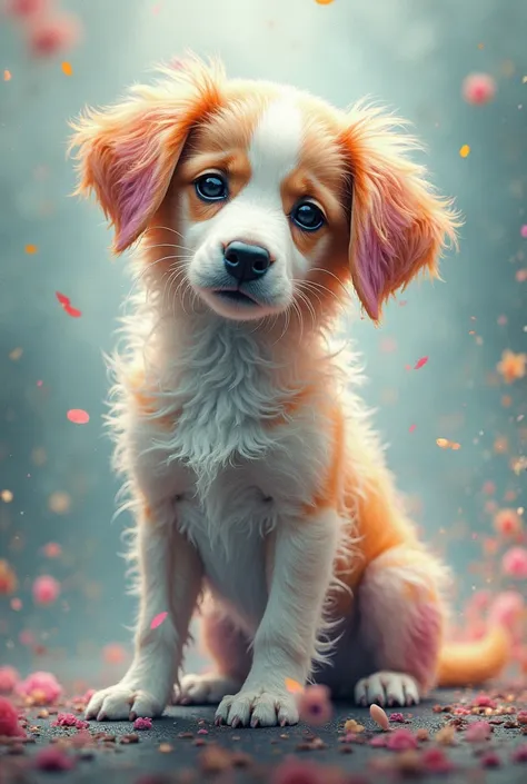 An abstract puppy