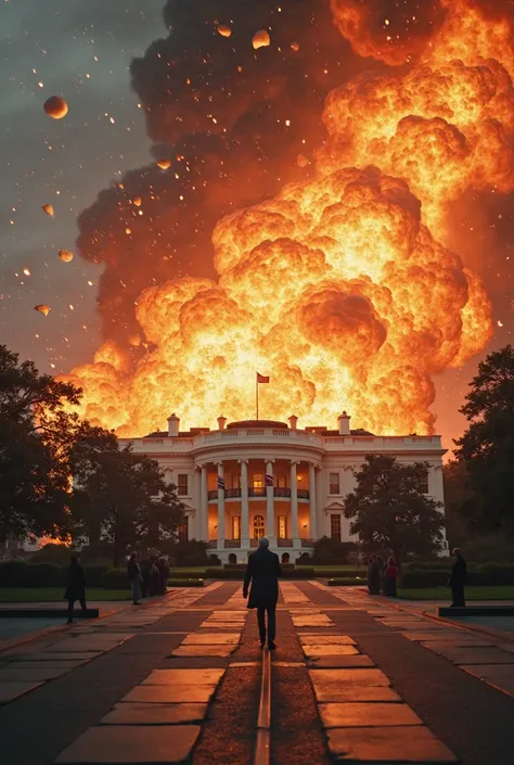 The fall of a meteorite from the sky onto a city in New York, United States, and its collision with the White House has caused a...