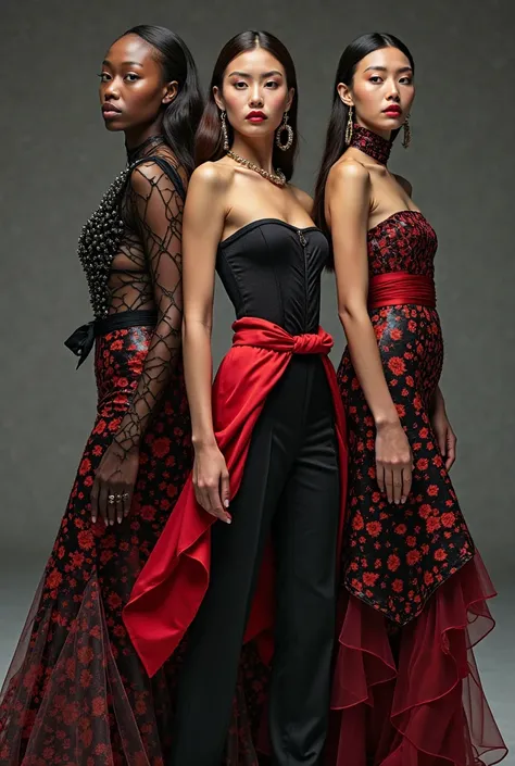 Vogue magazine fashion models create fashionable poses